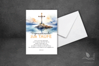 Faltkarte I Taufe - Kreuz
