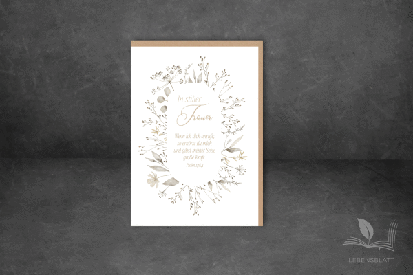 Faltkarte I In stiller Trauer