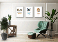 Spruchbild Groß I Bilderrahmen Weiß Text: "Sei stark"