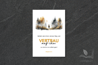 Spruchbild Klein I Poster Text: "Vertrau auf ihn"