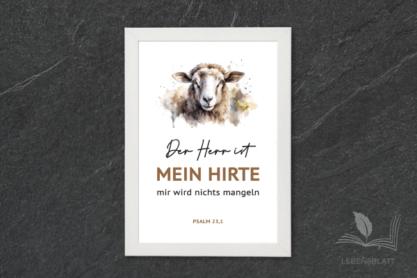 Text: "Der Herr ist mein Hirte"